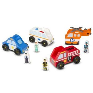 Set de joaca din lemn Vehicule de interventie imagine