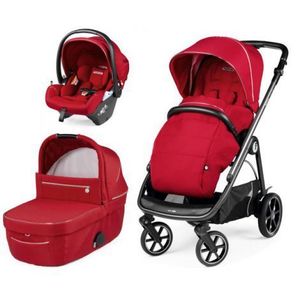 Carucior 3 in 1 Peg Perego Veloce, Lounge, 0 - 22 kg, Red Shine, Rosu imagine