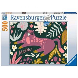 PUZZLE PISICUTA TRENDY, 500 PIESE imagine