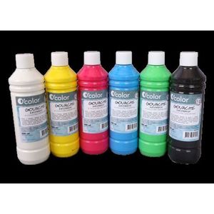 Guasa lavabila 6 x 500 ml, culori primare imagine