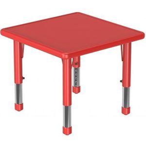 Masa rosie patrata din plastic reglabila mas 0-3 pentru gradinita imagine