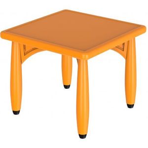 Masa portocalie patrata din plastic masura 2 pentru gradinita imagine