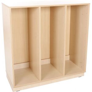 Dulap L cu plinta Flexi cu 3 compartimente pentru containere din plastic imagine