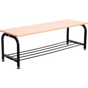 Bancuta cu picioare metalice pentru vestiar negru imagine