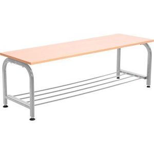 Bancuta cu picioare metalice pentru vestiar argintiu imagine