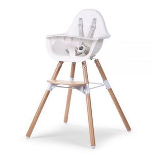 Scaun de masa reglabil in inaltime Childhome Evolu 2 Natural Alb imagine