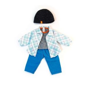 Set imbracaminte vreme temperata pentru papusa baiat 38 cm Blue imagine