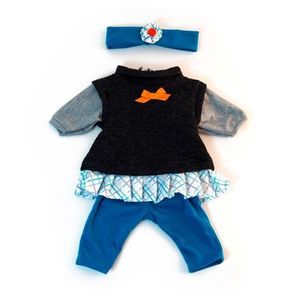 Set imbracaminte vreme temperata pentru papusa fetita 38 cm Blue imagine