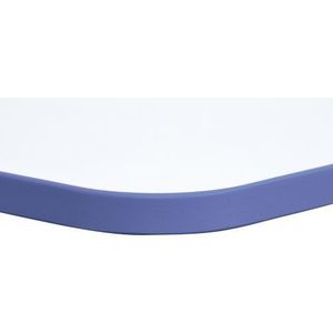 Blat de masa alb dreptunghiular Quadro cu cant albastru marin imagine
