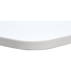 Blat de masa alb dreptunghiular Quadro cu cant gri imagine