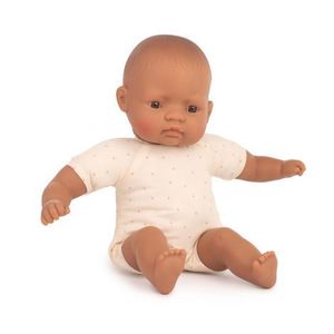 Papusa bebelus hispanic 32 cm in cutie, cu corp moale imagine