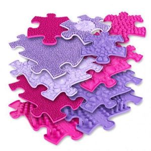 Covoras ortopedic senzorial puzzle Set pentru fetite imagine