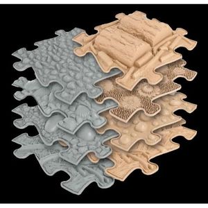 Covoras ortopedic senzorial puzzle Set Natura imagine