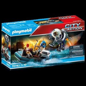 Barca politiei si hot cu barca rapida 70782 Playmobil imagine