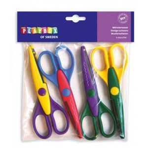 Set 4 foarfeci Design cu protectie plastic imagine