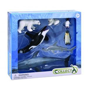 Set 7 figurine pictate manual Animale Antarctica imagine