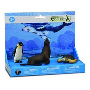 Set de 3 figurine pictate manual Foca, Pinguin si Testoasa imagine