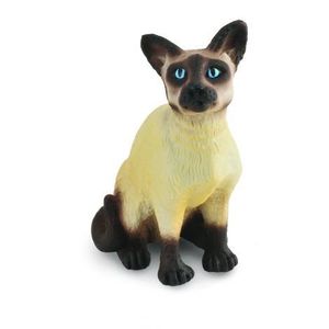 Figurina pictata manual Pisica Siameaza sezand imagine