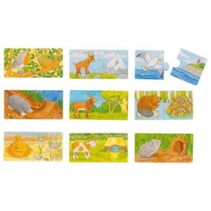 Set de 9 puzzleuri Unde locuiesc animalele? imagine