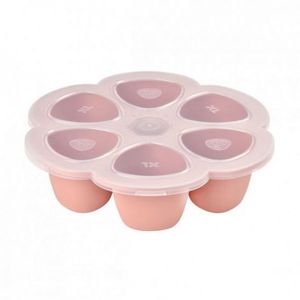 Recipient ermetic silicon multiportii 6x150 ml Beaba Old Pink imagine