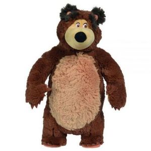 Jucarie de plus Simba Masha and the Bear, Bean Bag Bear 40 cm imagine
