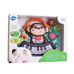 Pianina Bebe Maimutica Dj Cu Lumini Sunete Si Microfon imagine