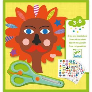 Set creativ cu autocolante Djeco, La coafor imagine