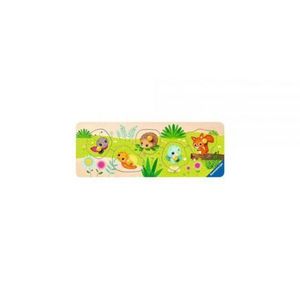 PUZZLE LEMN ANIMALUTE, 5 PIESE imagine
