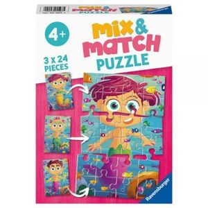 PUZZLE MIX&MATCH SIRENE SI MONSTRI, 3x24 PIESE imagine