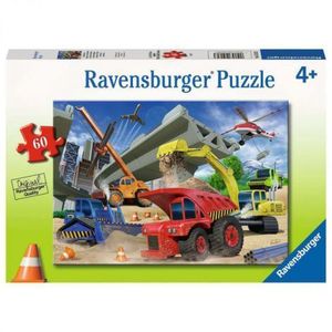 PUZZLE VEHICULE DE CONSTRUCTII, 60 PIESE imagine