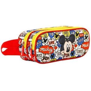 Penar 3D Mickey Mouse Yeah cu 2 compartimente, 22x9.5x8 cm imagine