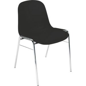 Scaun sala asteptare Beta Chrome, negru imagine