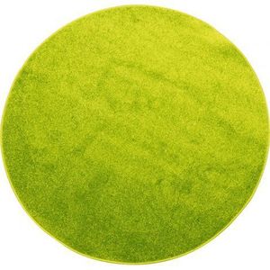 Covor monocrom rotund diametru 140 cm verde imagine