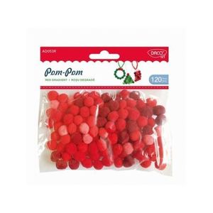 Accesorii craft - Pom Pom rosu degrade imagine