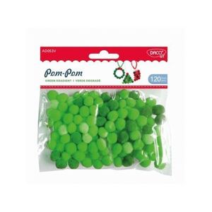 Accesorii craft - Pom Pom verde degrade imagine