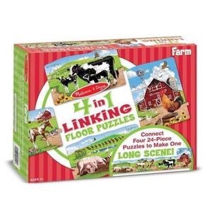 Set puzzle podea conectabile Ferma Melissa and Doug imagine