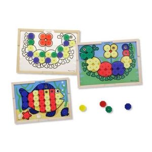 Mozaic din lemn cu culori Melissa and Doug imagine