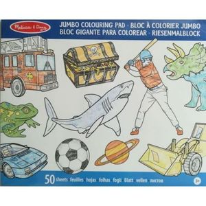 Caiet jumbo cu desene pentru colorat Melissa and Doug Albastru imagine