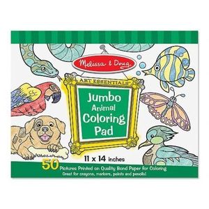 Caiet jumbo cu planse pentru colorat Animale Melissa and Doug imagine