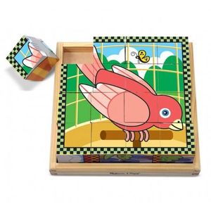 Puzzle lemn din cuburi Animalele de casa Melissa & Doug 3771 imagine