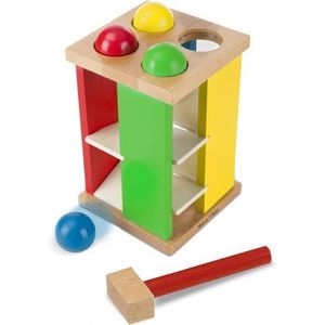 Turnul din lemn cu ciocan si bile Melissa and Doug 3559 imagine