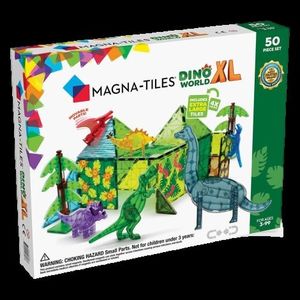 Magna-Tiles Dino World XL, set magnetic 50 de piese imagine