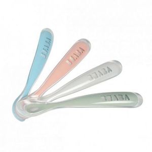 Set 4 lingurite ergonomice silicon - Eucalyptus imagine
