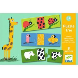 Puzzle trio Djeco animale dezbracate imagine
