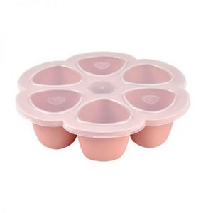 Recipient ermetic silicon multiportii 6x90 ml Beaba Old Pink imagine