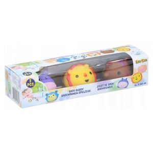 Set 3 jucarii de baie Eddy Toys, Hipopotam, Leu, Ursulet imagine