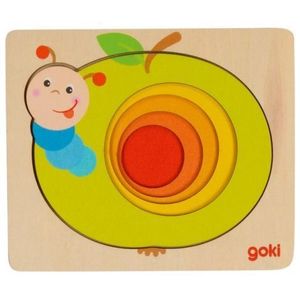 Puzzle din lemn stratificat Omida si Marul imagine