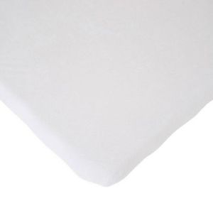 Cearsaf saltea 75x95 cm Childhome, Tricot Alb imagine