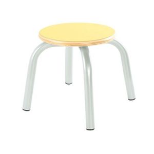 Taburet stivuibil Flexi marimea 1, galben, picioare metalice imagine