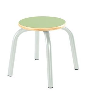 Taburet stivuibil Flexi marimea 2, verde, picioare metalice imagine